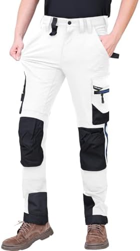 WORK IDEA Herren Slim-Fit Stretch Arbeitshose: Kritische Stoffbereiche aus Cordura – strapazierfähige Eleganz für vielfältige Arbeitsanforderungen.
