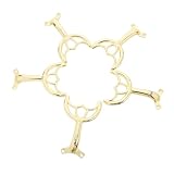 Ciieeo 5 Pezzi Bracci di Supporto per Pale Ventilatore in Lega di Zinco Oro, Ricambio Affidabile per Pale Ventilatore, per Lampade da Soffitto e Uso Residenziale