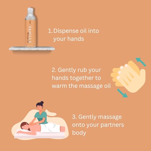 Loving Joy Vanilla Massage Oil, Edible Sensual Massage Oil with Sweet Almond Oil, Grapeseed Oil & Vitamin E for Erotic Wellness (250ml) - Image 3