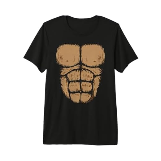 Halloween Gorilla Chest Costume Shirt | Funny Monkey Gift Premium T-Shirt