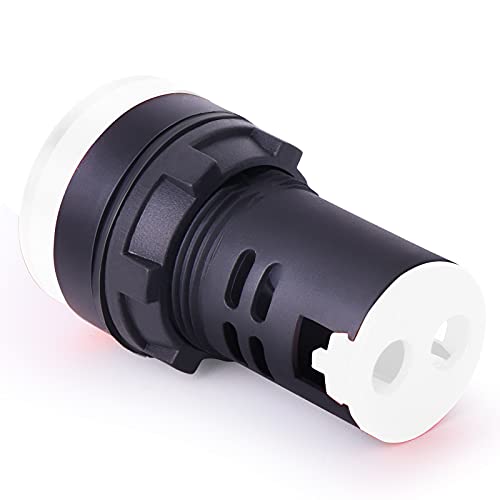 Gasher 12V/24V/110V 20Ma Energy Saving Indicator Light Mounting Hole Size 22Mm (7/8 Inch) White 10 Pcs #TOP6