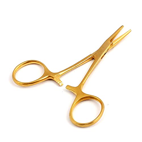 Dog Pet Ear/Nose Hair Puller Grooming Hemostat Locking Forceps Pliers, 3.5" Straight