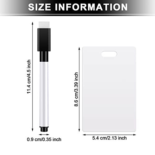 24 Packs Pocket Sized Erasable Notepad Badge Accessory 12 Pieces Mini Whiteboard Clipboard Hangs With Badge Mini Whiteboard Small Dry Erase Board With 12 Pieces Dry Erase Marker For Office School #TOP1