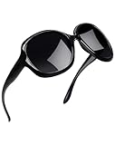 Joopin Gafas de Sol Mujer Moda Polarizadas Protección UV400 de Gran Tamaño Gafas de Sol Señoras (Negro de la moda)
