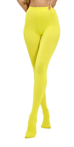 Image of HeyUU Women's 80D Ultra Soft Opaque Tights, High Waist Solid Color Footed Pantyhose with 29 Colors