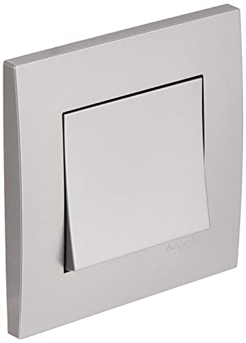 Schneider Electric KB31R_AS Vivace Silver - 2-way plate switch 1 gang - 16AX - Silver