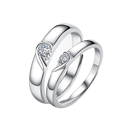 Bague en argent puzzle de cœur amour éternel, le symbole unique d'une union fusionnelle