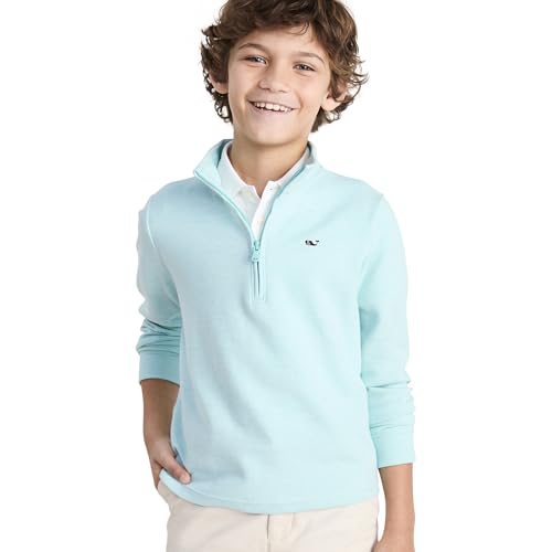 Amazon.com: vineyard vines Boys' Saltwater Quarter-Zip, Aqua Haze