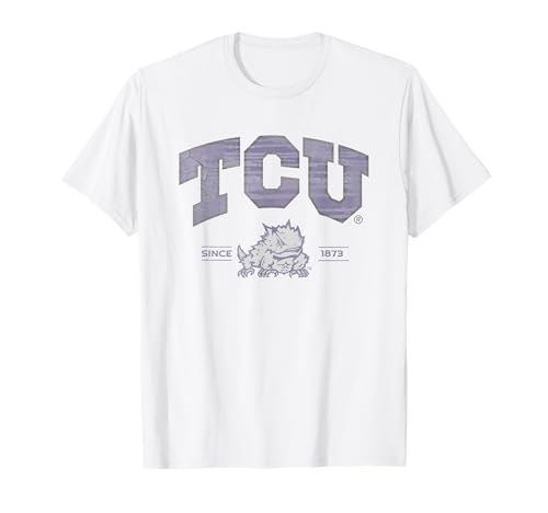 TCU Horned Frogs Faded White Officially Licensed T-Shirt