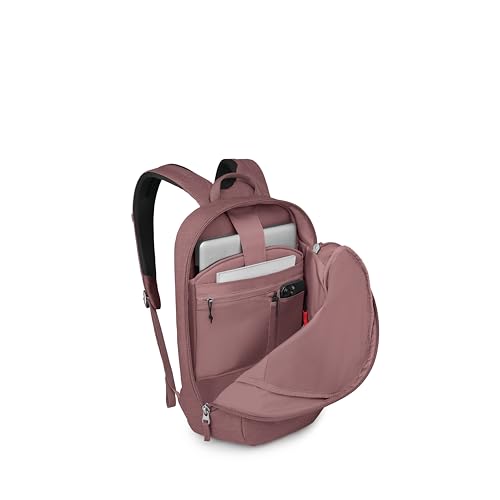 Image of Osprey Arcane Large Day Commuter Backpack - Everyday Bag with Laptop Sleeve & Bottle Pocket, Purple Garnet Heather