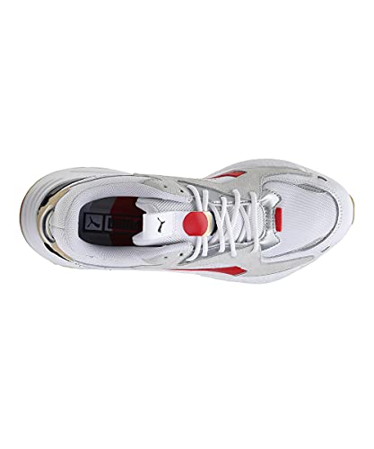 PUMA Puma Unisex-Adult Rs-z Bp Shoe, Puma White-Puma Black-High Risk Red, 8 UK