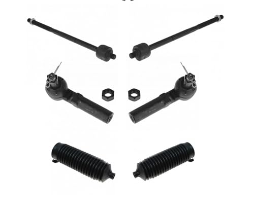 Replacement Front Inner and Outer Tie Rods with Rack Boots for PT Cruiser Neon for Chrysler