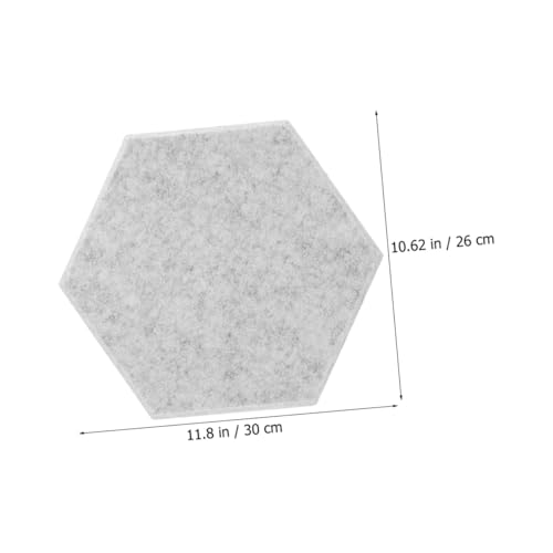 Paneles Acústicos Hexagonales TOYANDONA 12 piezas, Aislamiento de Absorción de Sonido para Estudio en Casa, Teatro, Gris, Fibra de Poliéster miniatura 3