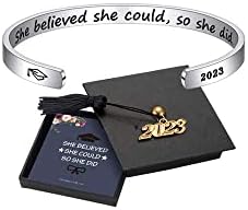 Graduation Gifts for Her 2023, Class Of 2023 Inspirational Graduation Bracelet Jewelry High School College Senior Graduation Gifts for Her Women best Friends Sister Daughter Girls Grad Present