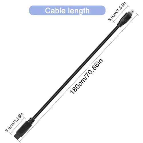 HATMINI 1,8 m Firewire 800 auf 400 Kabel, 9-poliger IEEE 1394 Stecker auf 4-poligen Stecker, für Drucker, PC, Scanner, Camcorder