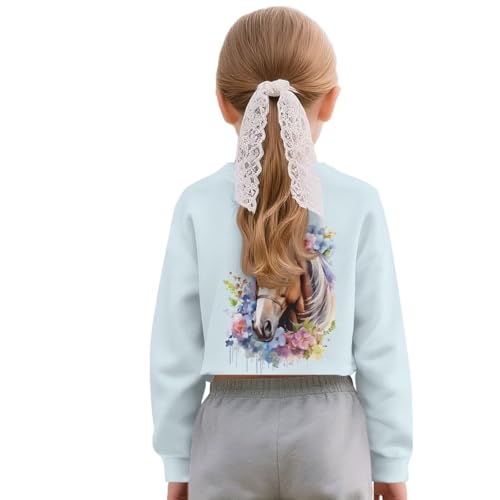 Long Sleeve Shirts for Girls Crewneck Comfortable Little Girls Sweatshirt Graphic Breathable Workout2