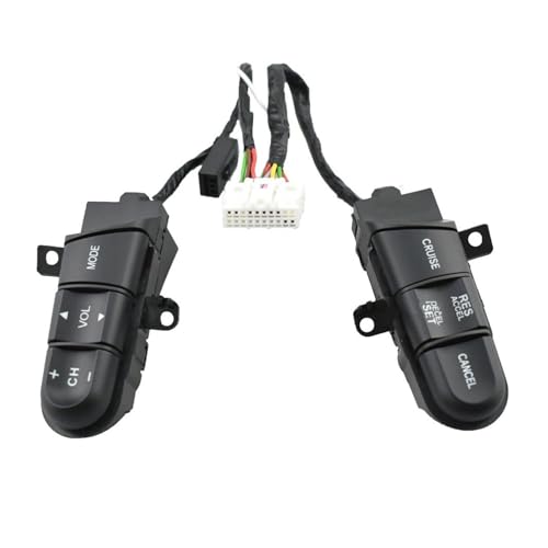 Boutons de volant pour Civic Fit City commande audio de remplacement 36770-SNA-A12 rétroéclairage vert