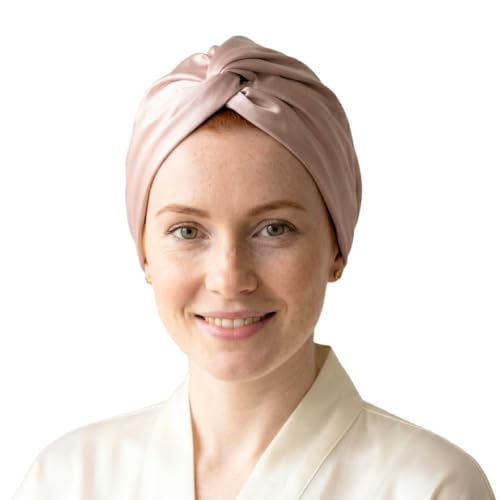 Photo de Ade'Soie - Bonnet en Soie 22 Momme 100% Soie de mûrier Grade 6A I Turban Femme Soin des Cheveux Nuit et Jour I Bonnet de Nuit Tous Types de...