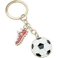 YIPFEN llavero fútbol, mini colgante de fútbol de metal, regalo