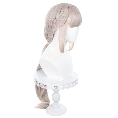 Light Brown Wave Long Ponytail Heat Resistant Synthetic Costume Hairs for Adult Women Men Halloween Cos Anime Party Replacement Wigs - Image 3