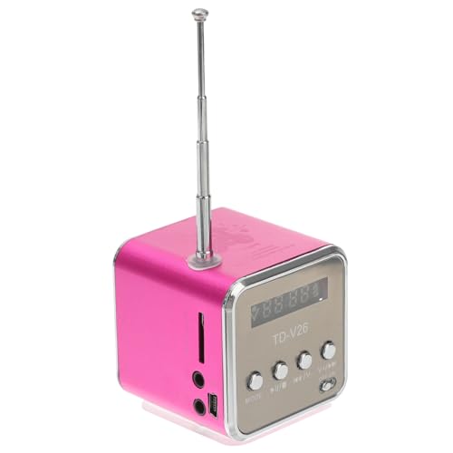 Mipcase Mini Haut-Parleur Portable -V26 avec Radio FM Lecteur Mp3 Carte Micro/USB Entrée Audio 3.5 Mm Batterie Rechargeable Compact Et Léger pour Usage Quotidien Et Extérieur