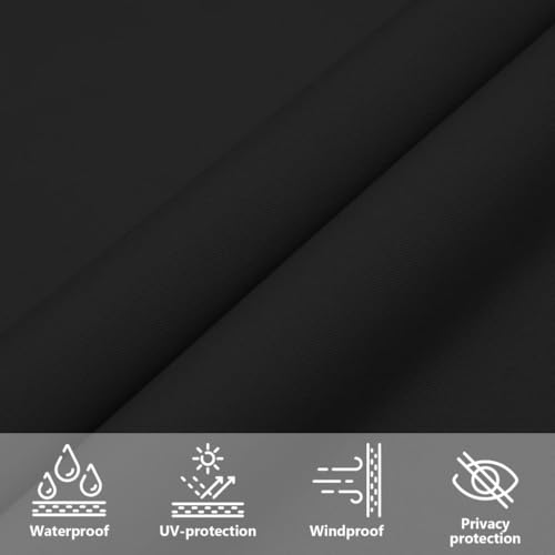 vidaXL Sonnensegel Wasserfest Sonnenschutz Windschutz Sonnendach UV Schutz Garten Terrasse Balkon Oxford-Gewebe Quadratisch 4,5x4,5m Schwarz