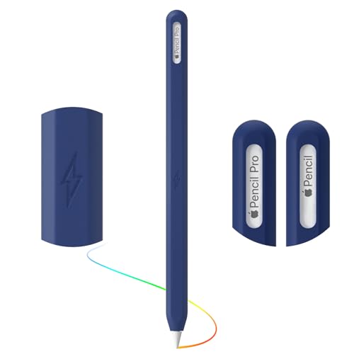 Image of Ultra Thin Protective Pencil Cover for Apple Pencil Pro &Apple Pencil 2nd Gen Silicone Case Sleeve Compatible with Apple Pencil Pro (Dark Blue)