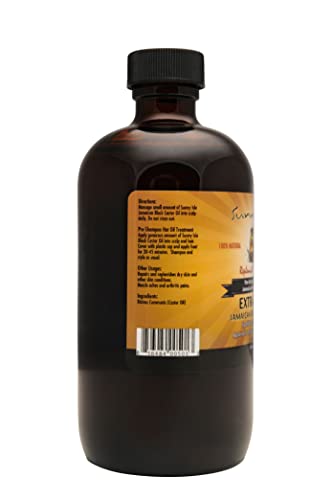 Sunny Isle Extra Dark Jamaican Black Castor Oil, 8 Fl. Oz. | 100% Natural High Potency Treatment For Hair, Scalp #TOP1