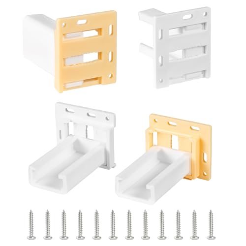 2 Pack Drawer Slide Socket Set for 1 Drawer Slides C-Shaped Adjustable H305 Drawer Rail Bracket with Screws Adjustable Base Heavy-Duty Plastic Drawer Socket for RV Drawers Cabinet & Furniture