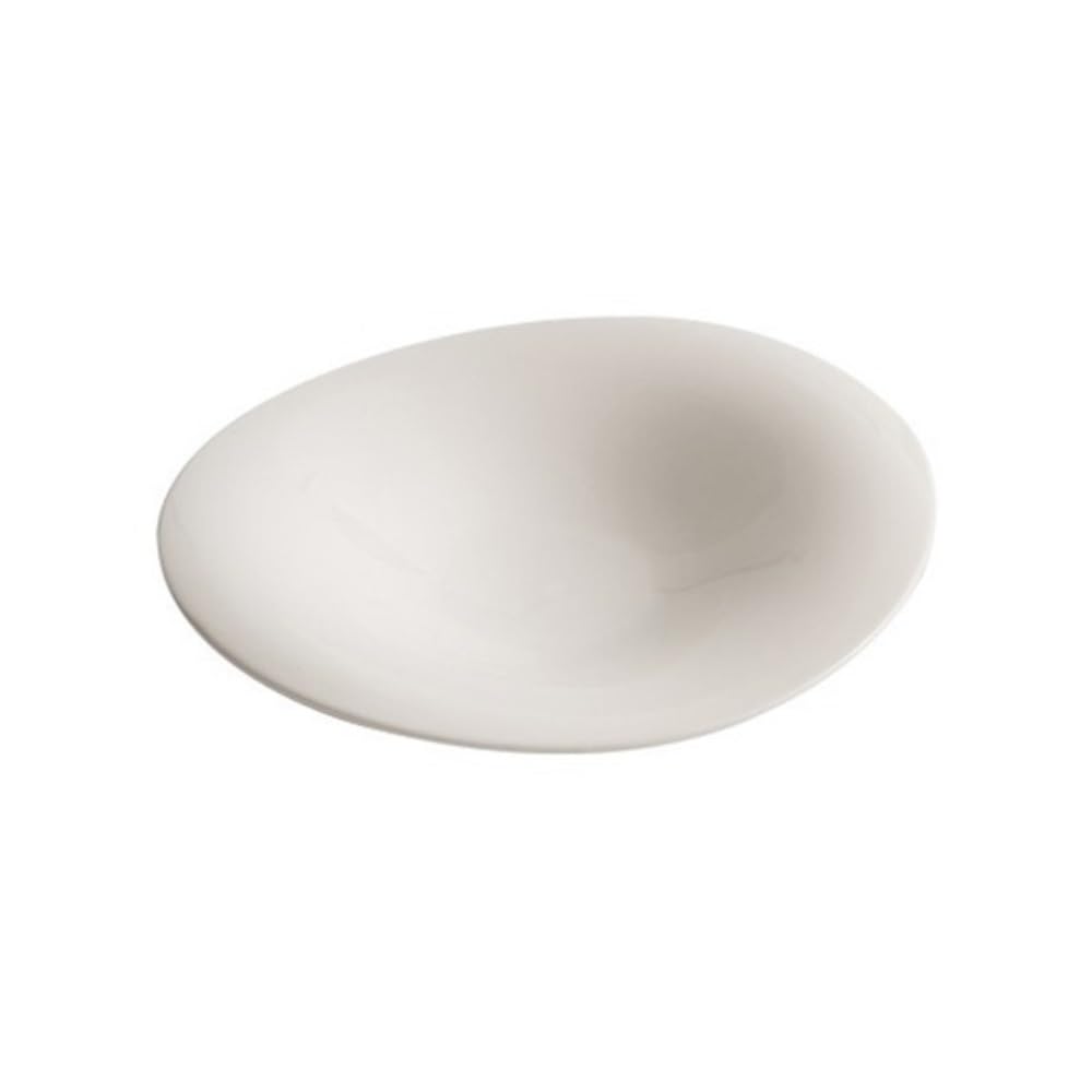 Talerze Obiadowe Gruby biały ceramiczny talerz do serwowania - sałatka z sushi, makaron, zupa(25.8cm)