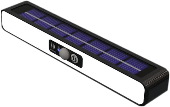 FOCLOVER3mode Solar Bright White Light or Flash red and Blue Barrier Lights or Construction Lights, Outdoor Garden or Garden Wall Decorative Wall Lights… (Human Body Sensor Highlights Warm White)