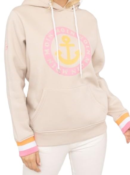 Zwillingsherz Damen Pullover Hoodie Sweatshirt | Kapuzenpullover & Übergangspullover | Moin Hoodie Herbst & Wintermode Größe S bis XXL