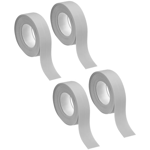 Image of uxcell 4 Rolls Grey Caulk Sealant Strip Waterproof Self Adhesive 0.87 inch x 10.5Ft Toilet Caulk Tape, Bathtub Caulk Sealing Strip for Kitchen Countertop, Sink, and Floor Edge Protector