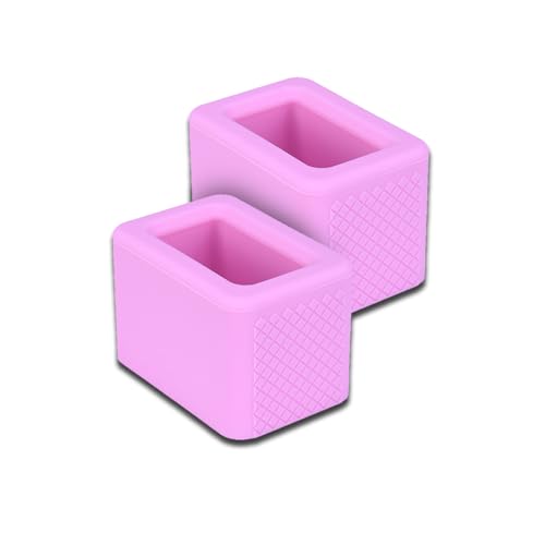 Piburth 2 Pack Seat Belt Buckle Holder, Silicone Auto Rear Seatbelt Buckle Booster to Makes Receptacle Stand Upright for Easy Access, Universal Vehicle Seatbelt Buckle for Kids (Pink) - Thumbnail 2