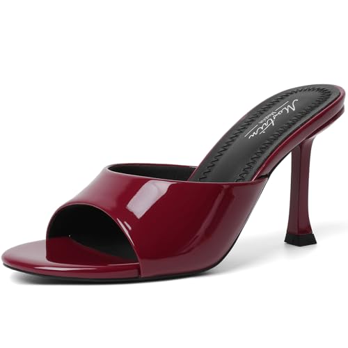 Image of Mostrin Kitten Heels for Women Round Toe Heels With Bow Vintage Mules Sexy Slip on Stiletto Backless Sandals for Party Daily