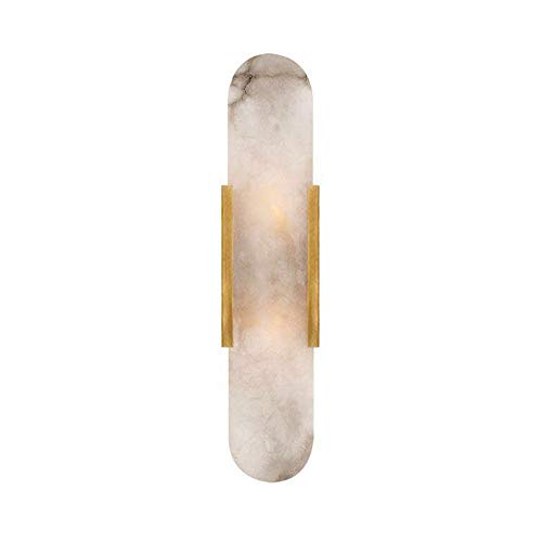 Niuyao Wall Light Contemporary Marble Frosted Glass Wall Mount Lighting Indoor Decoration Wall Sconce Lamp -Gold Border #TOP1
