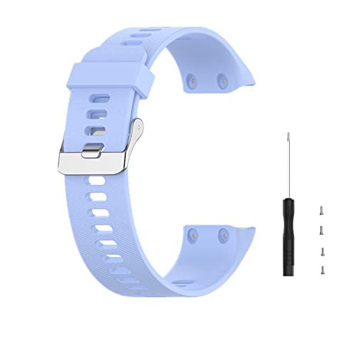 Watch Strap for Garmin Forerunner 35, Silicone Replacement Band Strap Ourdoor Sport Wrist Band for Garmin Forerunner 30 (Kiku Blue)