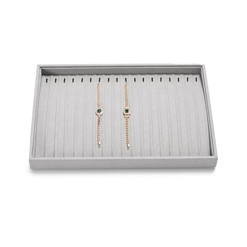 18-Slot Microfiber Jewelry Tray