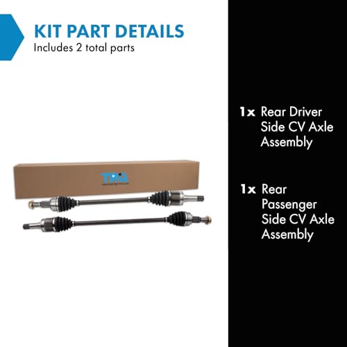 Image of TRQ Rear Driver and Passenger Side CV Axle Assembly Set 2 Piece
