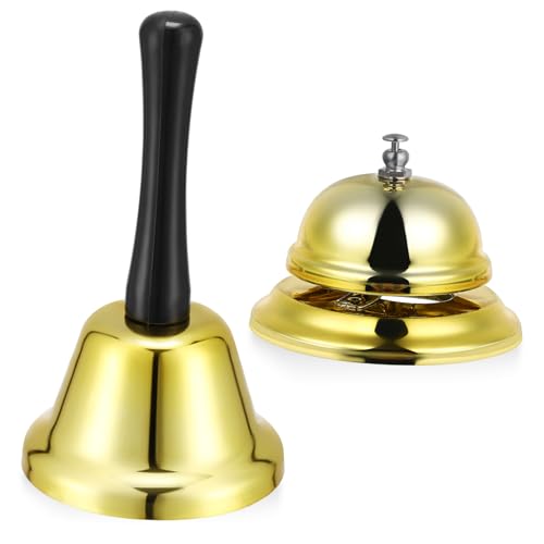 ABOOFAN 2piezas Campana De Servicio Timbre Para Escritorio Timbre De Recepción Para Restaurantes Hoteles y Cenas De Servicio De Mesa Para Recepción