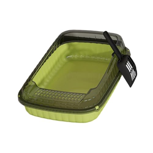 Arenero abierto para gatos con lados altos, verde miniatura 1