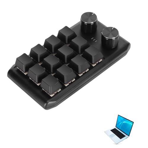 Cyrank One Handed Keyboard, Mechanical Gaming Keyboard 12 Keys Mini