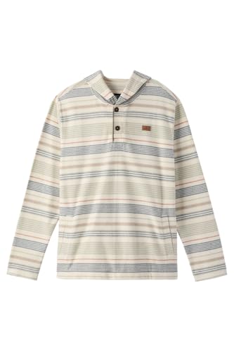 O'NEILL Men's Bavaro Stripe Pullover - Comfortable Hooded Sweatshirt for Men - Relaxed Fit with Front Pocket
