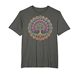 Symbole d'arbre de vie cool dans le style mandala art homme femme T-Shirt