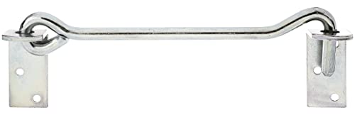 Alberts 209209 Sturmhaken | mit Winkelplatten oder Ösen auf Platten | galvanisch verzinkt dickschichtpassiviert | Länge 200 mm | Haken-Ø 8 mm