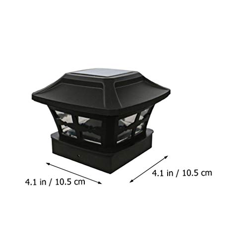 OSALADI 2Pcs Pós Luzes Solares Ao Ar Livre Luzes Cabeça Coluna Luzes LED À Prova D' Água Post para