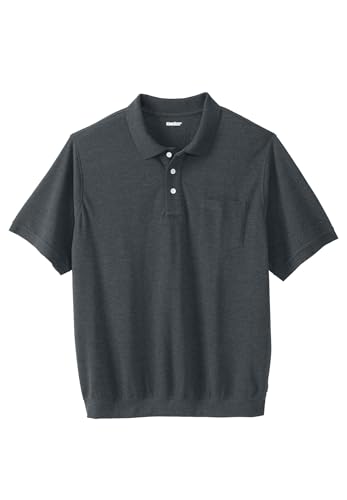 KingSize Men's Big & Tall No Tuck Pocket Shrink-Less Cotton Polo Shirt