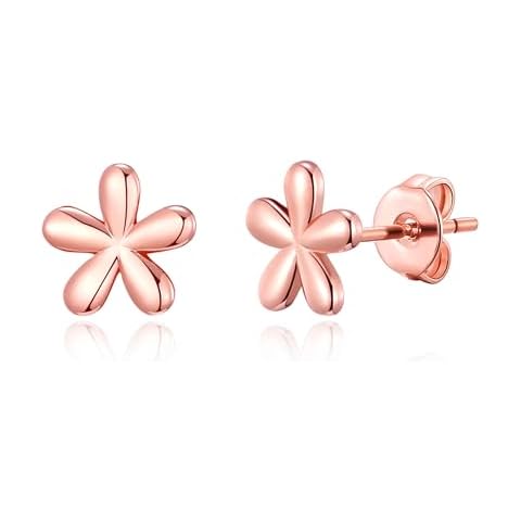 Philip Jones Rose Gold Flower Stud Earrings Cover