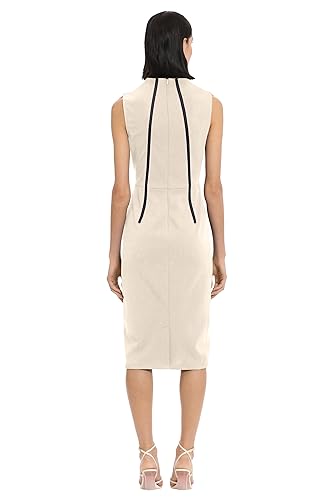 Donna Morgan Women's Sleek Sophisticated Contrast Trim Workwear Sheath Office Career Ceremony3