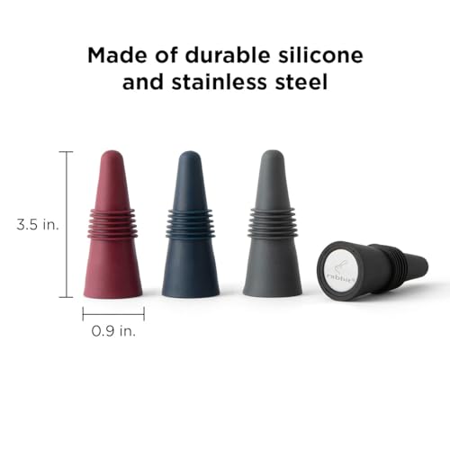 Rolha para garrafas Rabbit W6121, cores variadas, kit com 4